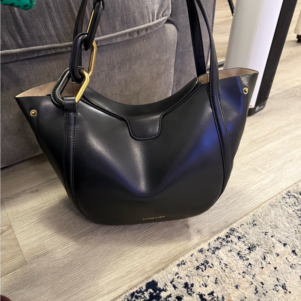 Charles & Keith Kora Accent Tote Shoulder Bag